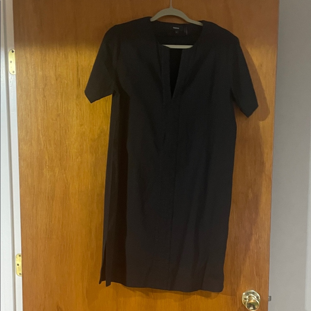 Theory Black Short Sleeve Dress